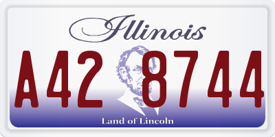 IL license plate A428744