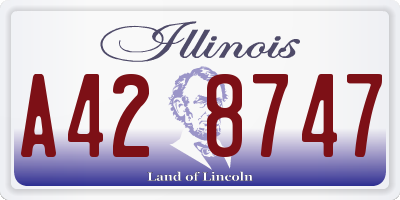 IL license plate A428747