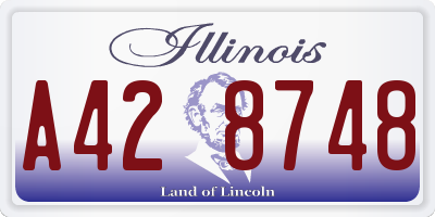 IL license plate A428748