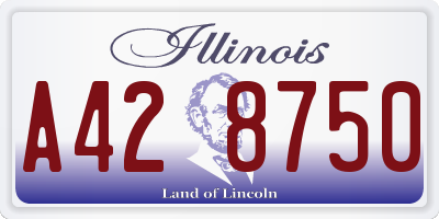 IL license plate A428750