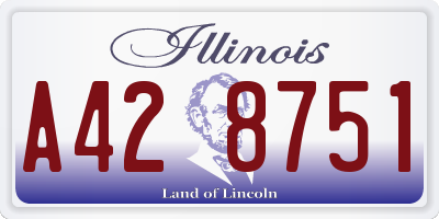 IL license plate A428751