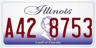 IL license plate A428753