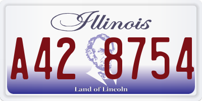IL license plate A428754