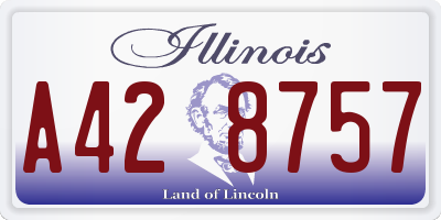 IL license plate A428757