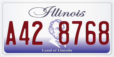IL license plate A428768