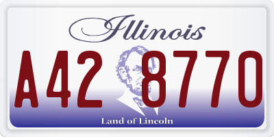 IL license plate A428770