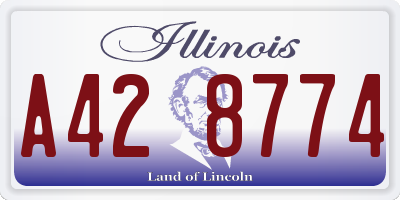IL license plate A428774