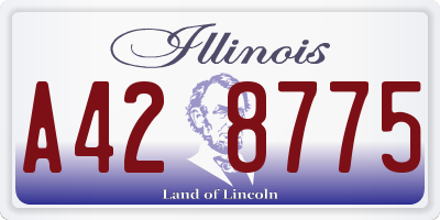 IL license plate A428775