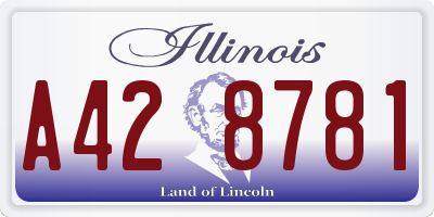 IL license plate A428781