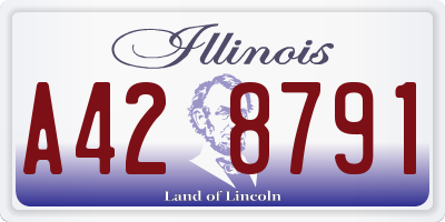 IL license plate A428791