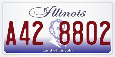 IL license plate A428802