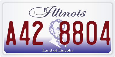 IL license plate A428804