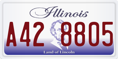IL license plate A428805