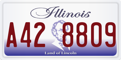 IL license plate A428809