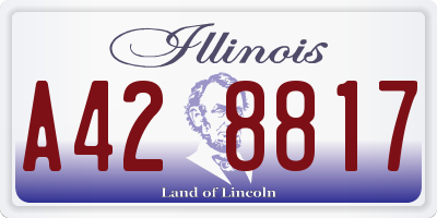 IL license plate A428817