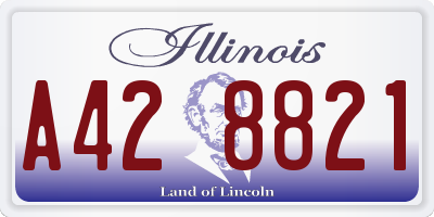 IL license plate A428821