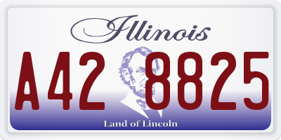 IL license plate A428825