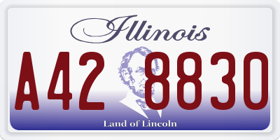 IL license plate A428830