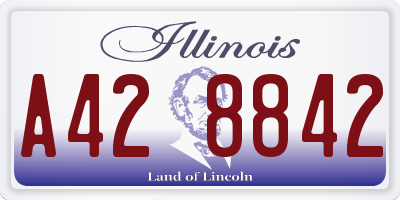 IL license plate A428842