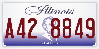 IL license plate A428849