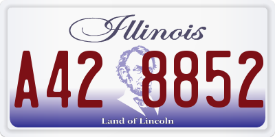 IL license plate A428852