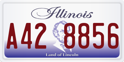 IL license plate A428856