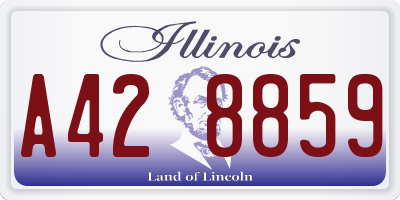 IL license plate A428859