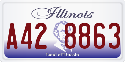 IL license plate A428863