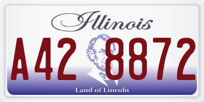IL license plate A428872