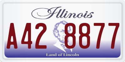 IL license plate A428877