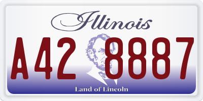 IL license plate A428887