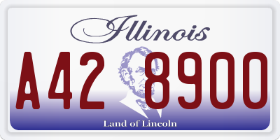 IL license plate A428900