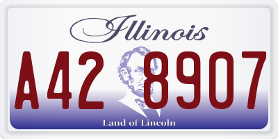 IL license plate A428907