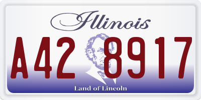 IL license plate A428917