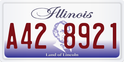 IL license plate A428921