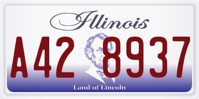 IL license plate A428937