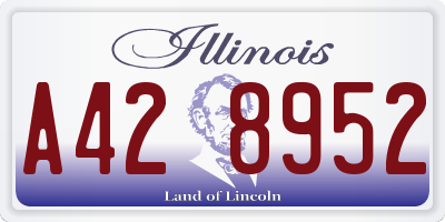 IL license plate A428952