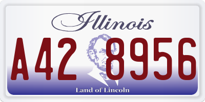 IL license plate A428956
