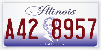 IL license plate A428957