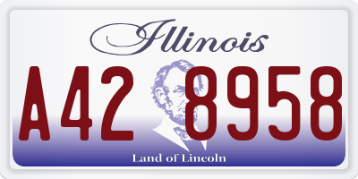 IL license plate A428958