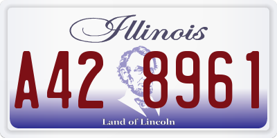 IL license plate A428961