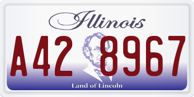 IL license plate A428967
