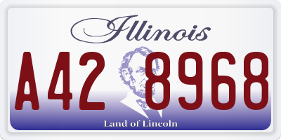 IL license plate A428968