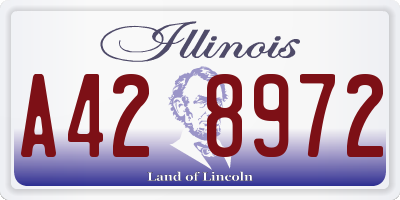 IL license plate A428972
