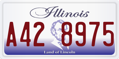 IL license plate A428975