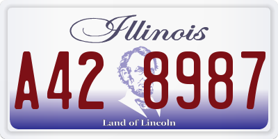 IL license plate A428987