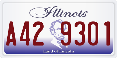 IL license plate A429301