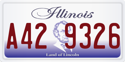 IL license plate A429326