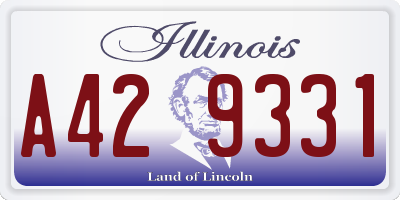 IL license plate A429331