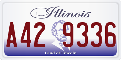 IL license plate A429336